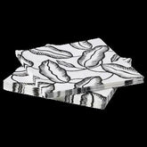 AVSIKTLIG PAPER NAPKIN 33X33 WHI/BLK LEAVES 30-
